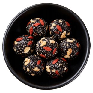 黄精黑芝麻丸九蒸九晒芝麻丸非遗技艺养生芝麻丸九华黄精丸芝麻球