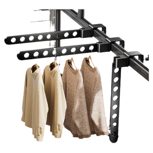 窗框卡扣式晾衣架阳台防盗网晾衣神器高楼窗外晾晒神器窗户晒衣架