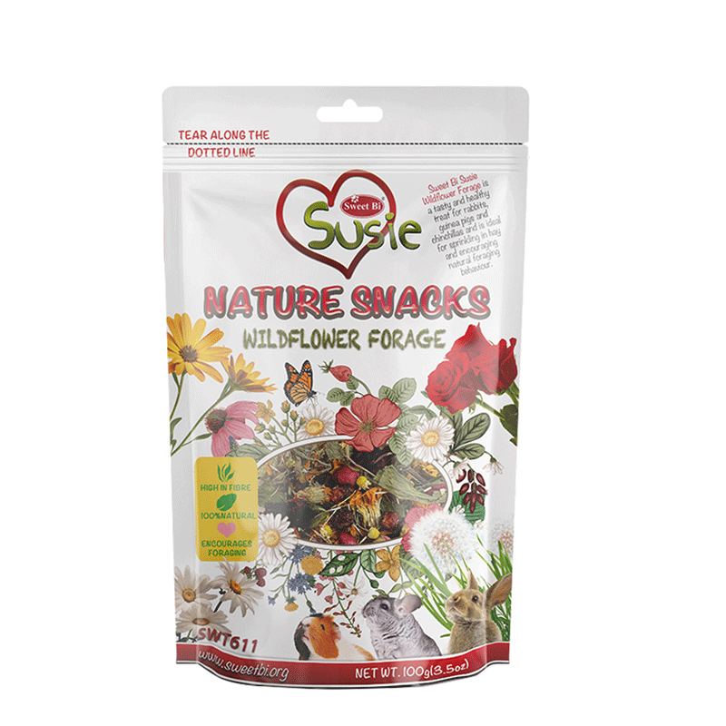 Sweet Bi碧甜每日野花营养食品 兔子龙猫零食荷兰猪美毛花草100克