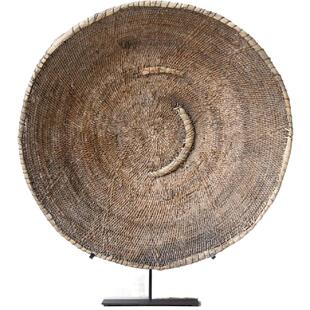 津巴布韦进口草盘抽象编织工艺书架陈列装饰侘寂风软装民宿环保