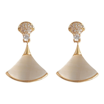 首饰套装法式轻奢风玻璃猫眼石