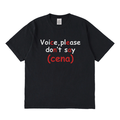 please don't say短袖t恤设计感夏季小众情侣男女宽松圆领上衣