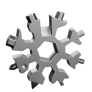 多功能雪花扳手钥匙扣便携式内六角高碳钢八角迷你扳手工具通用