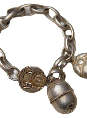 承李李原创设计老银招财童子手链