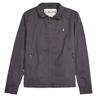 MCS源自万宝路美式休闲外套春季新款合身百搭翻领简约纯色上衣男