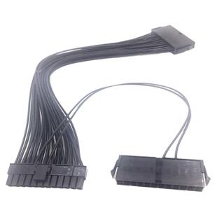 24Pin电脑主机双电源同步启动线 20PIN+4PIN双数据线供电 连接线