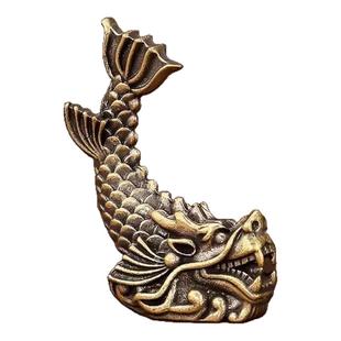 铜合金龙之九子鸱尾螭吻鸱吻摆件厨房家居饰品客厅办公室装饰茶宠