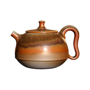 台湾省李仁嵋手作陶壶泡茶壶柴烧泡茶壶柔水提香古朴可养功夫茶具