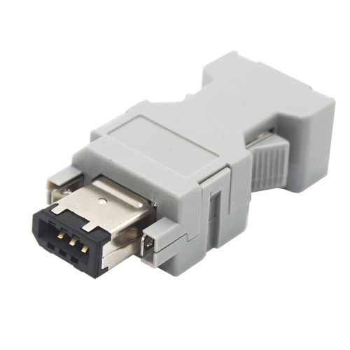 适用台达CN3安川CN2松下伺服驱动器6芯编码器插头SM-6P IEEE1394