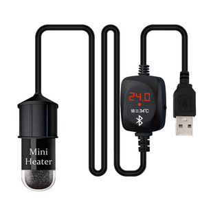 迷你鱼缸加热棒自动恒温斗鱼乌龟离水断电防爆加热器小型鱼缸专用