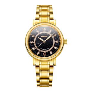 宾爵真钻金表星空手表女士全自动机械表女款防水轻奢高级感腕表