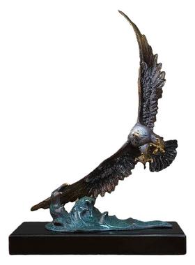黄铜大鹏展翅工艺品公司装饰老鹰