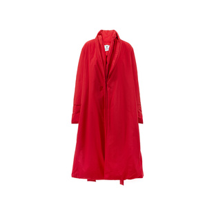 【新年系列】ZHUCHONGYUN冬季双层门襟红色配腰带羽绒服