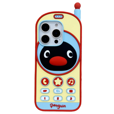 BOBBY PLANET原创卡通日本原单pingu企鹅复古大哥大适用iPhone16Promax手机壳苹果1543防摔少女心甜美可爱女