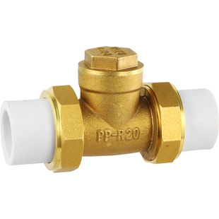 2025PPR活接热熔单向止回阀黄铜立式卧式逆止阀自来水管4分6分1寸