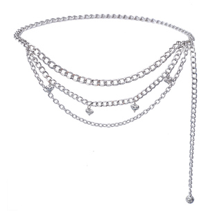 Y2K亚文化千禧风腰链配饰女金属链条腰带装饰配牛仔裤爵士舞腰饰