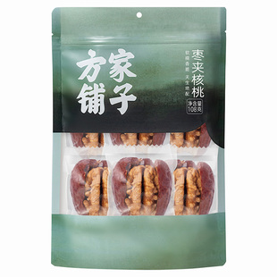 方家铺子枣夹核桃108g/袋装独立小包装红枣夹核桃新疆特产零食