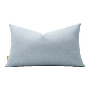 高端沙发抱枕套不含芯客厅轻奢高级感蓝色长方形腰枕床上靠背靠垫