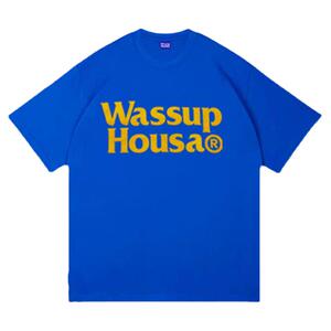 Wassup短袖T恤圆领宽松情侣国潮