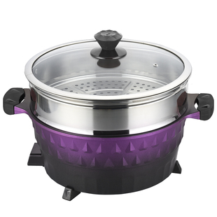 傻厨多用电热锅电火锅电煎锅电炒锅电蒸锅不粘锅锅巴饭28cm口径