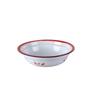加厚老式米饭碗汤碗泡面搪瓷菜盆复古猪油盆铁饭碗珐琅瓷家用喝粥
