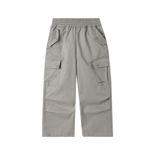 布丁哈鲁童装秋装男童宽松裤子2026春秋新款儿童潮流百搭工装裤