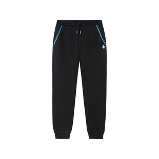 乐卡克法国法国公鸡冬季女款加绒时尚百搭舒适松紧运动针织长裤