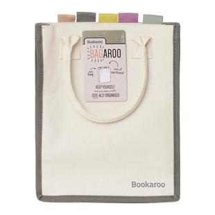 帆布托特包英国IF文创Bookaroo大学生手提便携拼色收纳节日送礼物