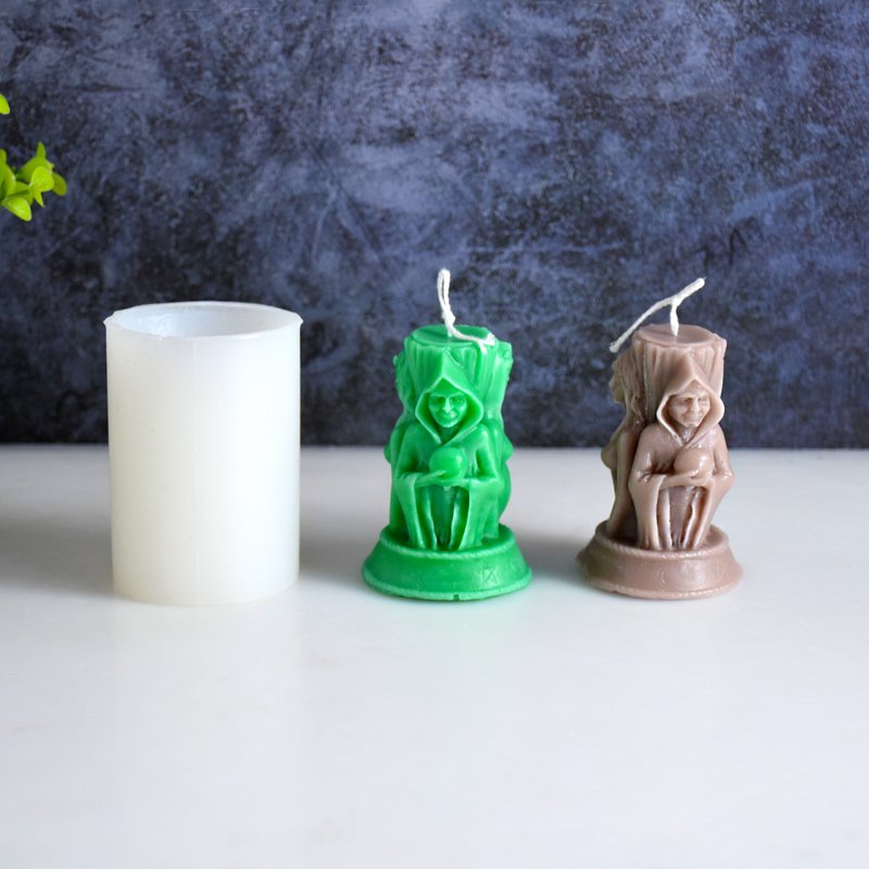 蜡烛香薰模具石膏香薰摆件女神制作装饰硅胶三工具模具柱