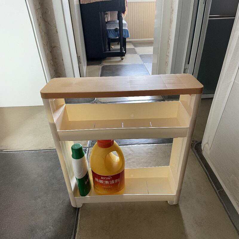 10cm公分宽窄缝夹缝置物架厨房厕所多层可移动储物架极窄收纳柜