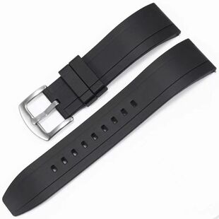 橡胶手表带男款运动代用绿水鬼欧米加华为GT精工替换表链适配