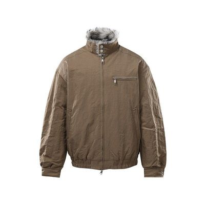 日系复古解构夹克棉服男女冬季