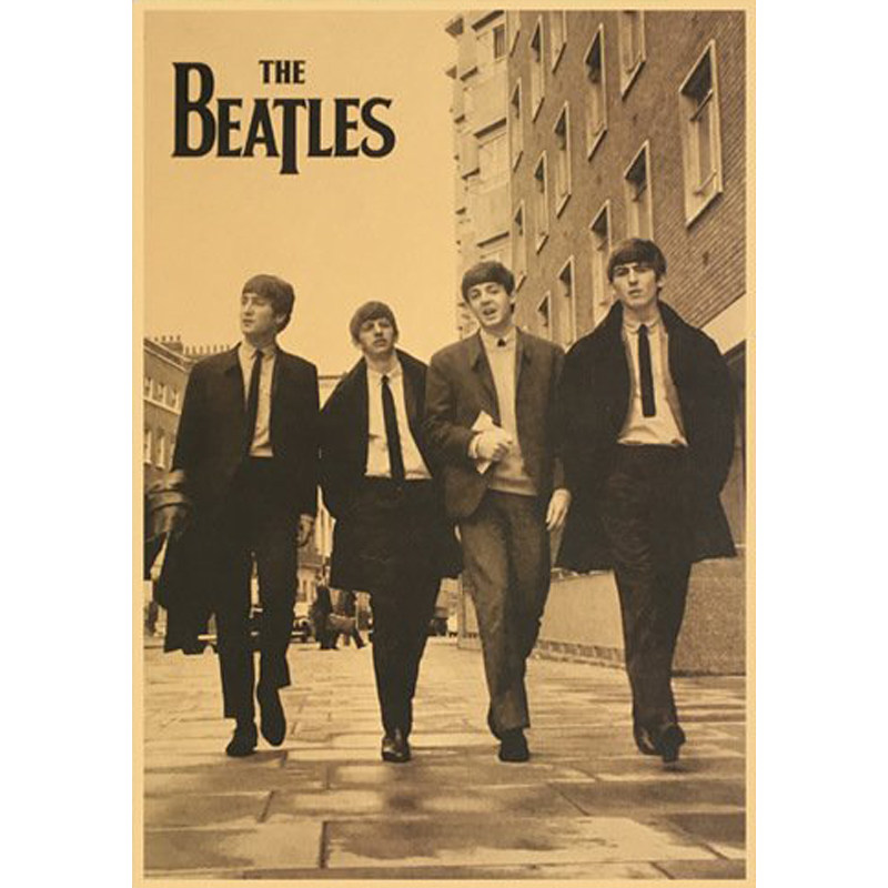 经典复古装饰画学生宿舍明星咖啡店墙贴电影动漫牛皮纸海报可定制