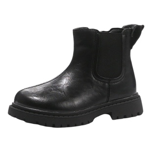 女童马丁靴2025秋冬季新款加绒二棉皮靴英伦风儿童防滑烟筒短靴子