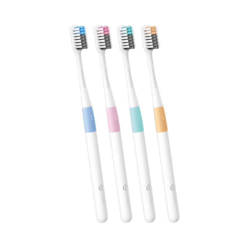 DRBEI4支装贝医生巴氏牙刷手刷4色软毛家用家庭装情侣小刷头居家