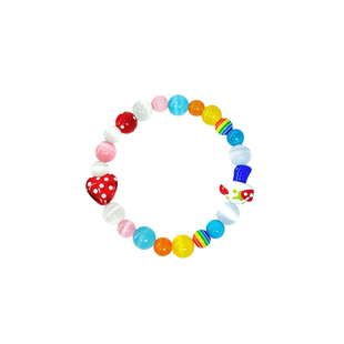 原创手链彩色女猫眼石可爱手串小众精致多巴胺ins五彩夏天didou