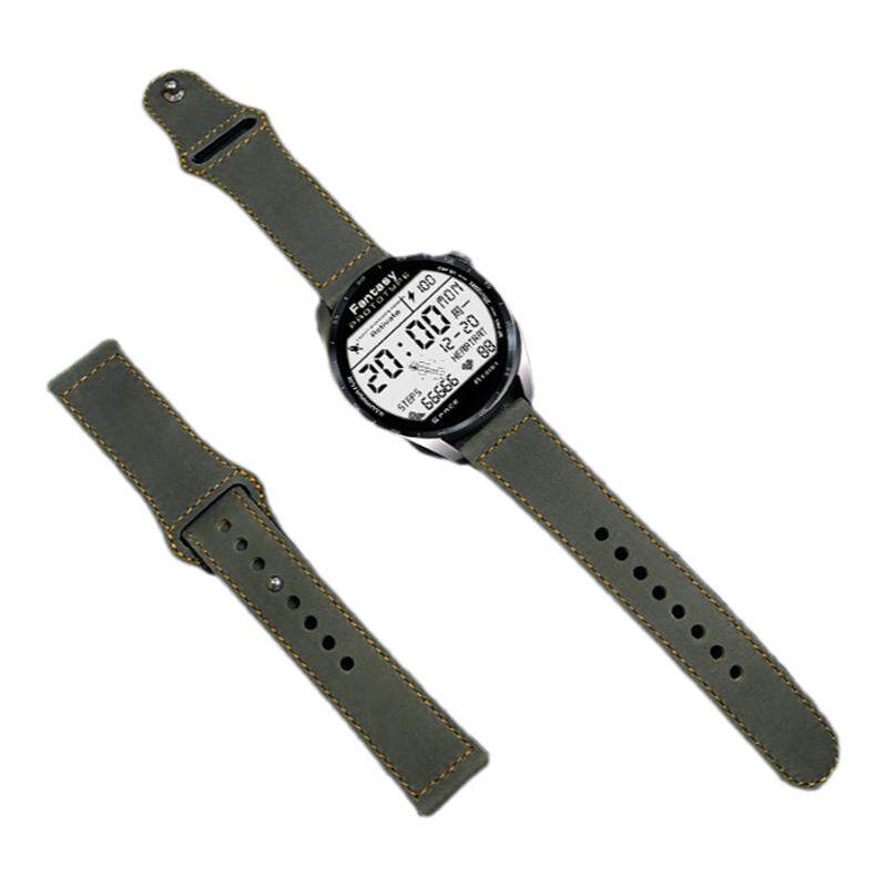 ticwatch手表复古头层牛皮腕带