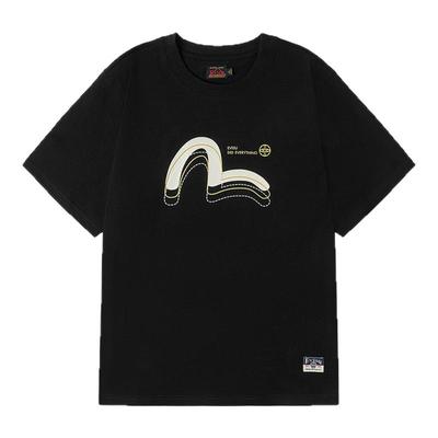 EVISU男士海鸥和家花印花T恤