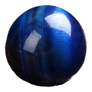 7A天然蓝虎眼石散珠子猫眼石单颗水晶多宝手串diy串珠饰品配件