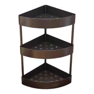 厨房台面转角置物架家用免打孔半圆墙角三角架调料瓶罐收纳储物架