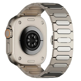 适用苹果手表表带钛金属ultra3高级感iwatch11磁吸扣watchs10钛合金S11夏天applewatch/S10新款iwatchultra2