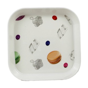 家用吐骨头的碟餐桌塑料鱼刺残渣垃圾盘密胺坚果零食水果盘子