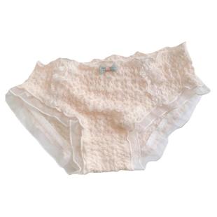 绵柔泡泡纱~日系甜美内裤女生性感柔软女三角裤透气纯棉内裆中腰