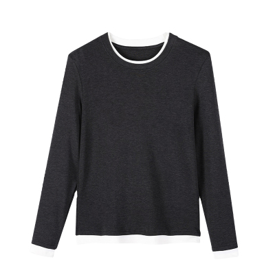 猫人羊绒打底衫女圆领秋冬