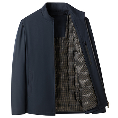 【90鹅绒】罗蒙夹克羽绒服外套男