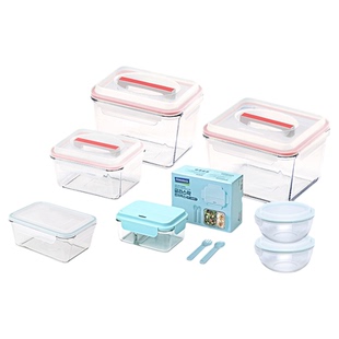 Glasslock盖朗手提大容量钢化玻璃密封泡菜保鲜盒保鲜碗烤盘套装