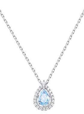 「海洋蓝眼泪」S999纯银项链手作