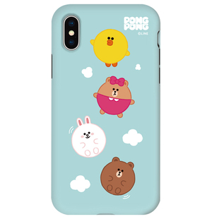 LINEFRIENDS布朗熊iPhoneXS MAX单层硬壳XR手机壳苹果8plus保护套