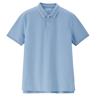 佐丹奴Polo男装撞色边珠地布针织短袖POLO 18015001