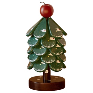 高级感圣诞树隔热垫餐桌摆件创意一棵树实木防烫锅垫杯垫碗垫餐垫